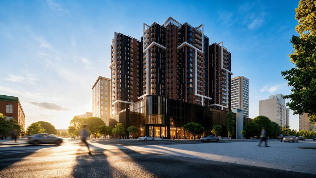 Mardi City Center, central Batumi, at golden hour