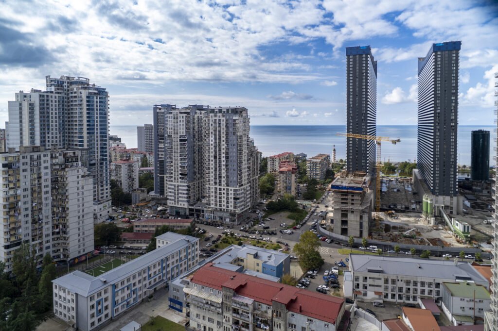 Mardi Stadium and New Batumi skyline